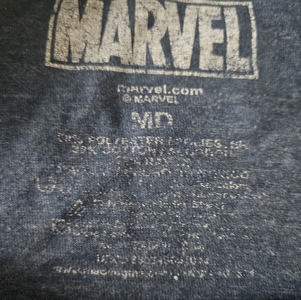 MARVEL Captain America Distressed Blue T-Shirt | SZ M - Picture 5 of 6
